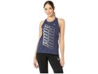 Puma Twist It Logo Tank Top (peacoat Heather) Women's Sleeveless