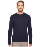 Lacoste Light Brushed Fleece Sweatshirt (navy Blue) Men's Sweatshirt
