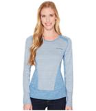 Columbia Solar Chill Long Sleeve Shirt (jewel/neon Lights) Women's Long Sleeve Pullover