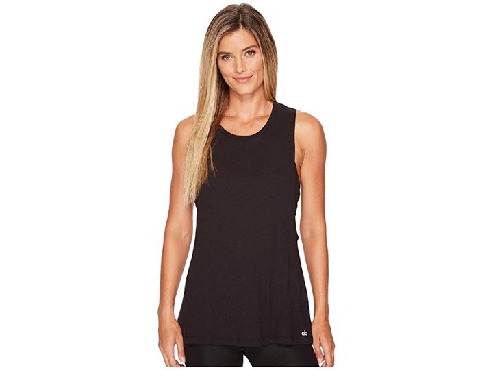 Alo Tidal Muscle Tank Top (black) Women's Sleeveless