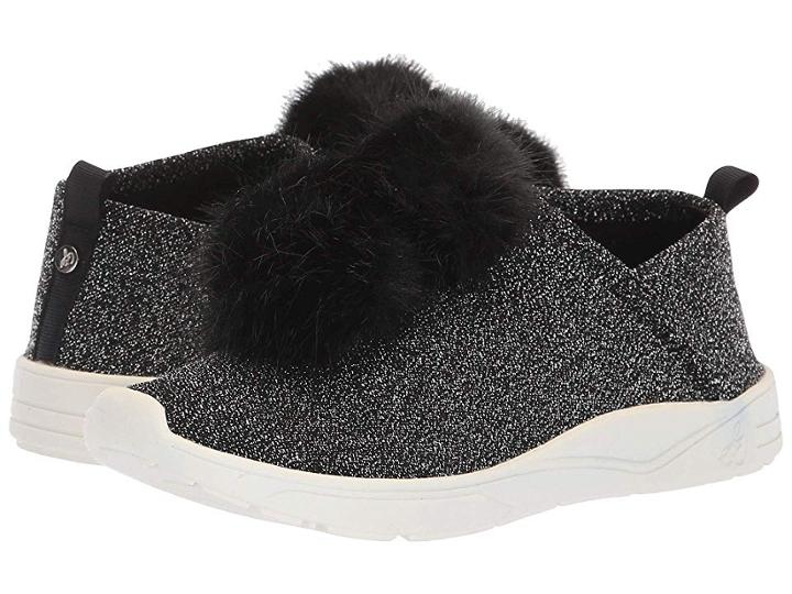 Sam Edelman Kids Ariana Pom (little Kid/big Kid) (black Shimmer) Girls Shoes