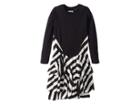 Nununu Striped Layered Dress (little Kids/big Kids) (black) Girl's Dress