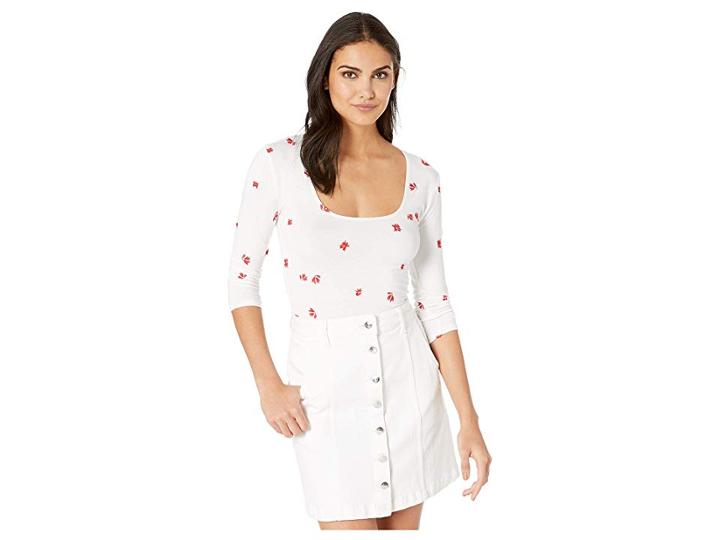 Amuse Society Fresh As A Daisy Knit (white) Women's Clothing
