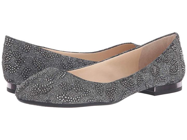 Jessica Simpson Ginelle (pewter Multi Glitter Gabor Leopard) Women's Dress Flat Shoes
