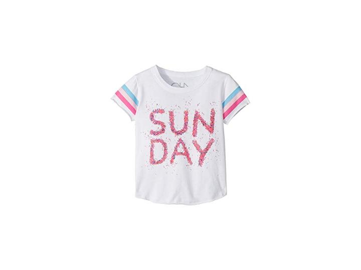 Chaser Kids Super Soft Vintage Jersey Sunday Tee (toddler/little Kids) (white) Girl's T Shirt