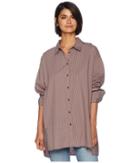Free People Lakehouse Button Down (pink) Women's Clothing
