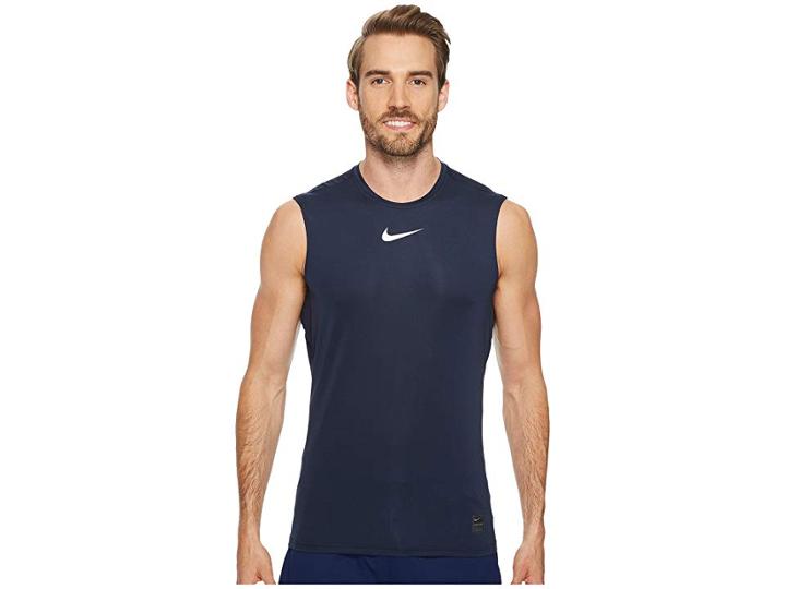 Nike Pro Fitted Sleeveless Training Top (obsidian/black/black) Men's Sleeveless