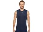 Nike Pro Fitted Sleeveless Training Top (obsidian/black/black) Men's Sleeveless