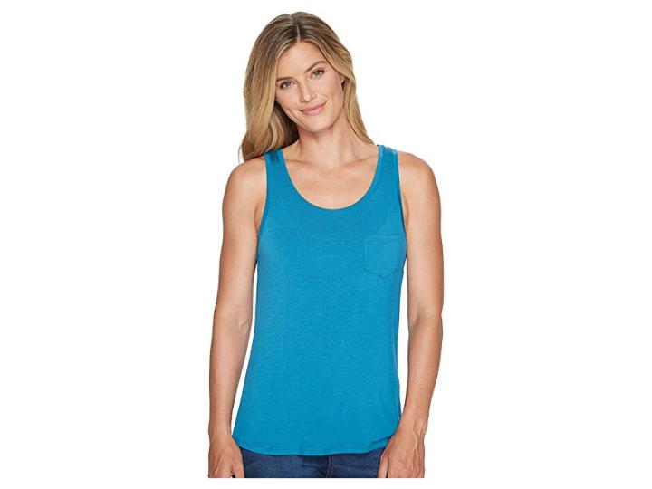 Prana Foundation Scoop Neck Tank Top (river Rock Blue) Women's Sleeveless