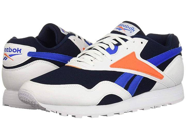 Reebok Lifestyle Rapide Mu (white/collegiate Navy/vital Blue/bright Lava) Men's Classic Shoes