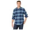 Lucky Brand Mason Workwear Shirt (blue Plaid) Men's Clothing