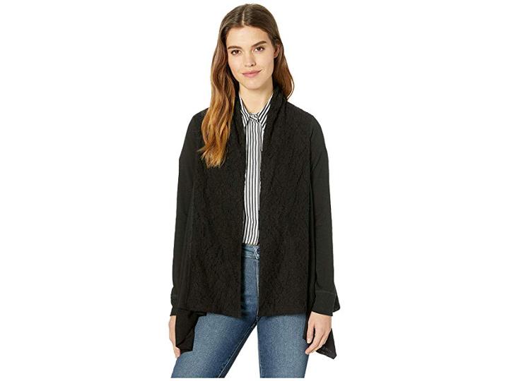 Miss Me Harmony Lace Detail Cardigan (black) Women's Sweater