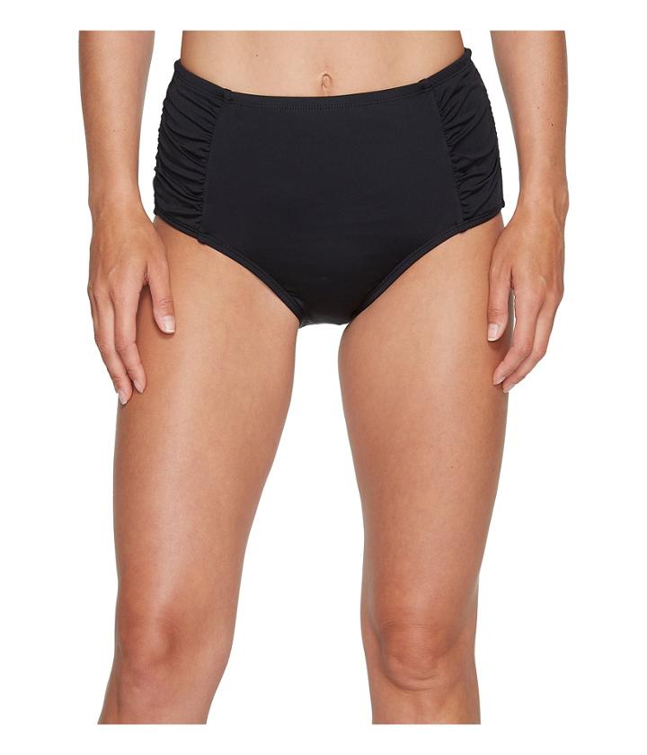 Jantzen Solid High Waisted Bottom (black) Women's Swimwear