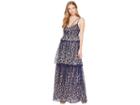 Bcbgmaxazria Tiered Evening Dress (dark Navy Combo) Women's Dress