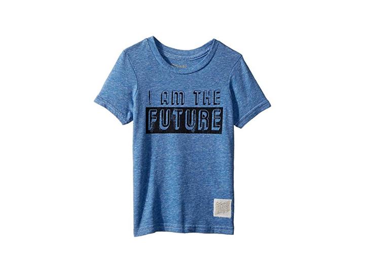 The Original Retro Brand Kids I Am The Future Short Sleeve Tri-blend Tee (little Kids/big Kids) (streaky Blue) Boy's T Shirt