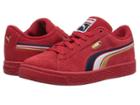 Puma Kids Suede Classic Multicolor Embossed (little Kid/big Kid) (ribbon Red/peacoat/puma White/puma Team Gold) Boy's Shoes