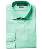 Lauren Ralph Lauren Classic Fit Non Iron Poplin Mini Paisley Print Spread Collar Dress Shirt (green) Men's Long Sleeve Button Up
