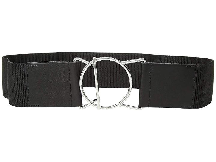 Calvin Klein 60 Mm Stretch Belt (black/brushed Nickel) Women's Belts