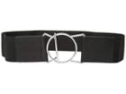 Calvin Klein 60 Mm Stretch Belt (black/brushed Nickel) Women's Belts