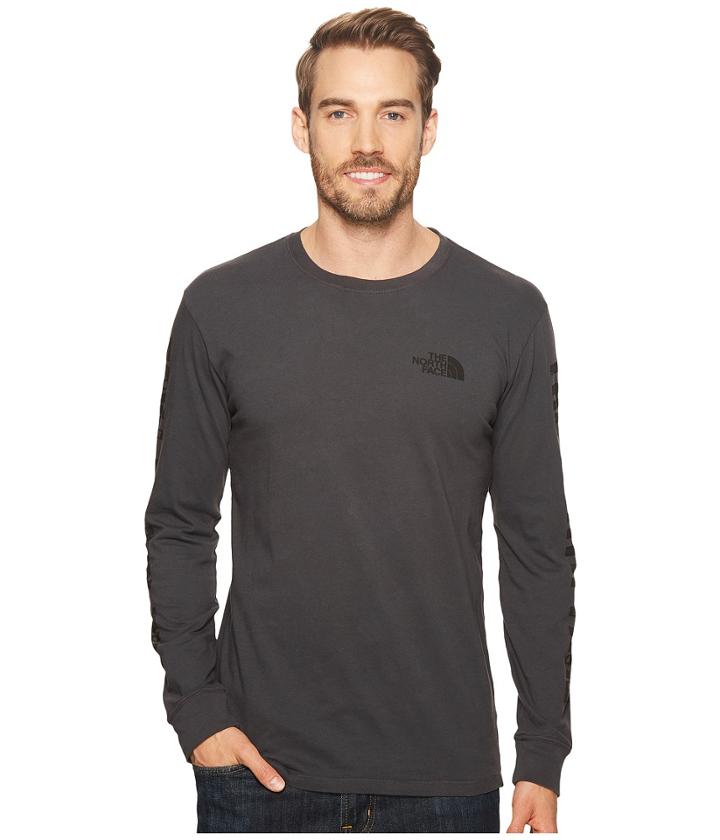 The North Face Long Sleeve Have You Heard Well-loved Cotton Tee (weathered Black) Men's T Shirt