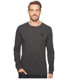 The North Face Long Sleeve Have You Heard Well-loved Cotton Tee (weathered Black) Men's T Shirt