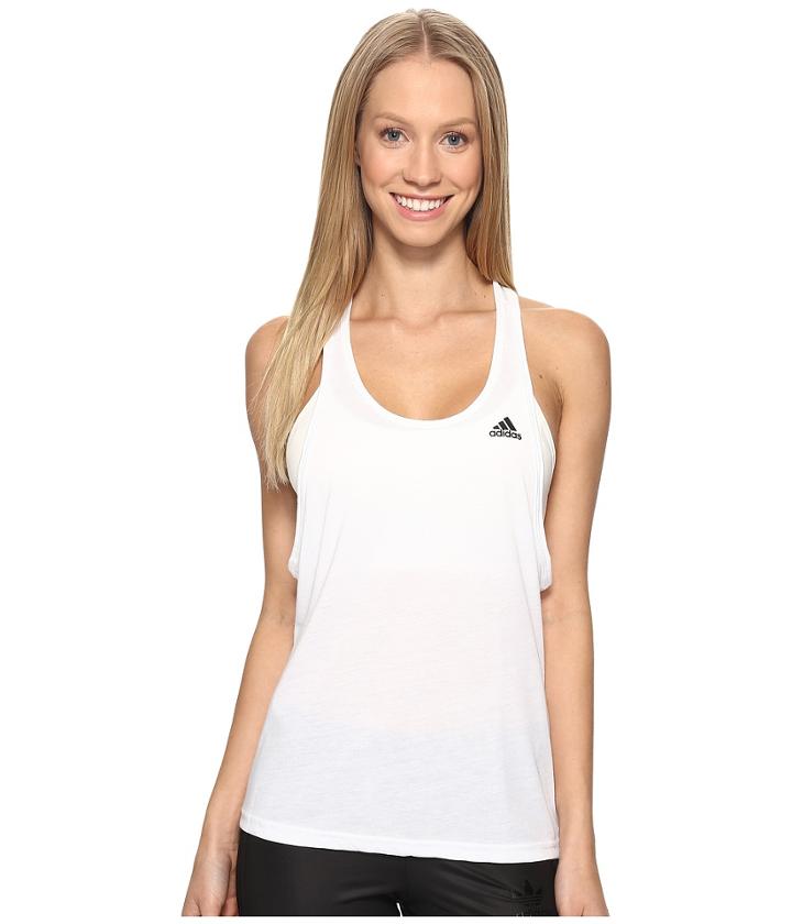 Adidas Ultimate Tank (white/black) Women's Sleeveless