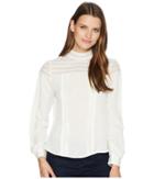 Eci Lace York Long Sleeve Top (ivory) Women's Clothing