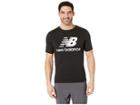 New Balance Essentials Stacked Logo Tee (black 2) Men's Clothing