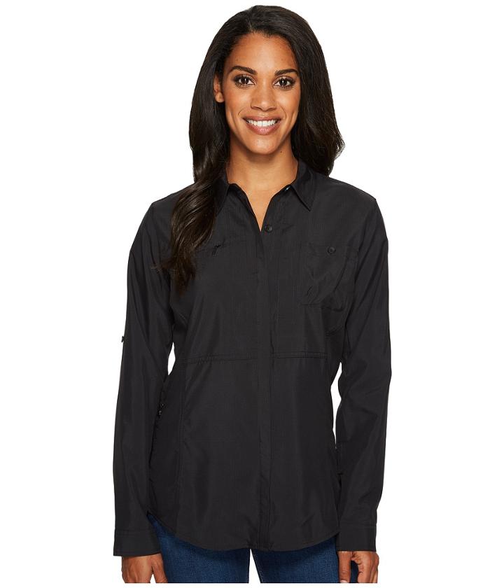 Royal Robbins Expedition Chill Long Sleeve Shirt (jet Black) Women's Long Sleeve Button Up