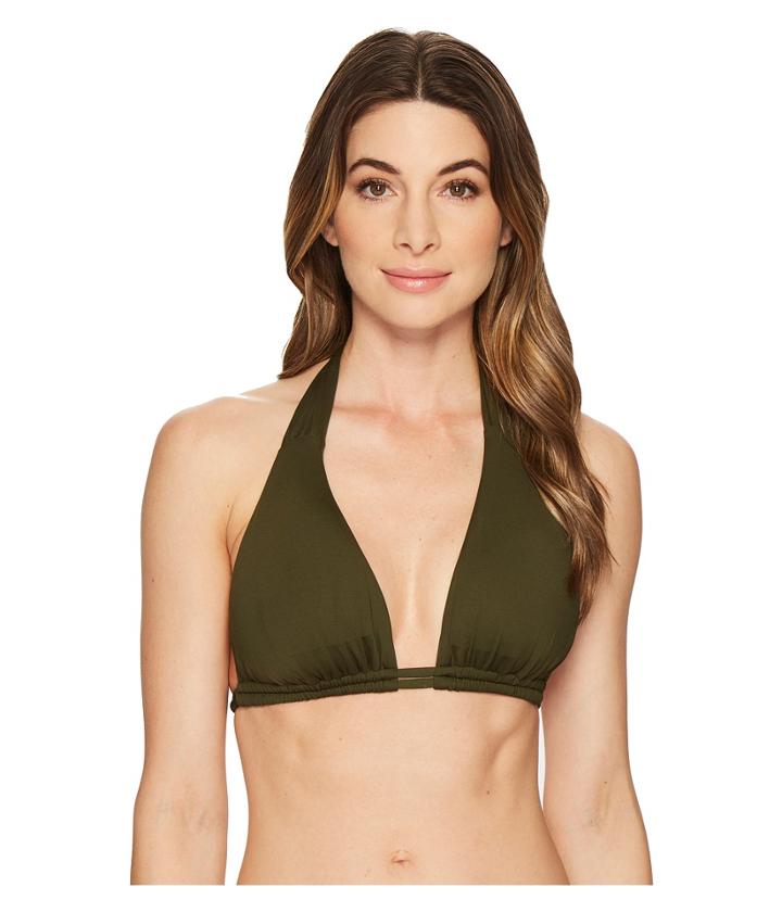 Becca By Rebecca Virtue Color Code D/dd/ddd Triangle Top (bay Leaf) Women's Swimwear