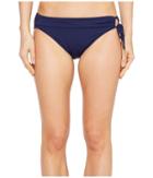 Tommy Bahama Pearl Hipster Bikini Bottom With Ring (mare Navy) Women's Swimwear