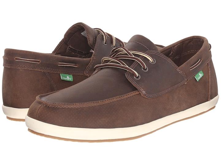 Sanuk Casa Barco Deluxe (brown) Men's Lace Up Casual Shoes