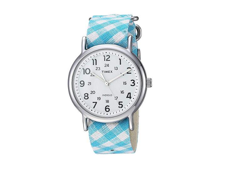 Timex Style Weekender Slip-thru (turquoise/white) Watches
