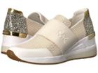 Michael Michael Kors Felix Trainer (optic/gold Metallic Nappa/net Mesh/chunky Glitter) Women's Shoes