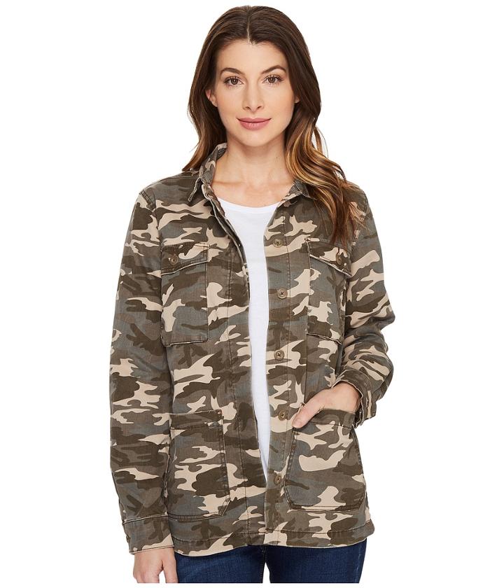 Jag Jeans Autumn Jacket In Olive Camo Twill (olive) Women's Coat