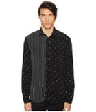 Mcq Mixed Pattern Sheehan Shirt (darkest Black) Men's Clothing