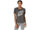 New Balance Heather Tech Graphic Tee (black) Women's Clothing