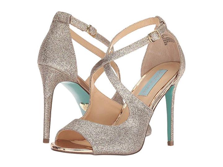 Blue By Betsey Johnson Tracie (gold Glitter) High Heels