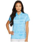 Puma Golf Watercolor Polo (nrgy Turquoise/lapis Blue) Women's Short Sleeve Pullover