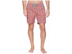 Mr. Swim Spin Wheel Elastic Printed Swim Trunk (red) Men's Swimwear