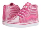 Vans Kids Sk8-hi Zip (infant/toddler) ((holo Hearts) Magenta/true White) Girls Shoes