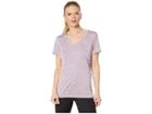 Under Armour Ua Techtm Twist V-neck (purple Prime/metallic Silver) Women's Short Sleeve Pullover