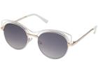 Guess Gf0333 (shiny Rose Gold With White/smoke Gradient With Light Flash Lens) Fashion Sunglasses