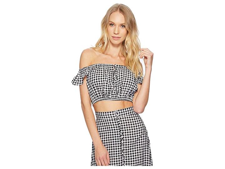 Flynn Skye Tori Top (check Me Out) Women's Clothing