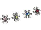 Betsey Johnson Mixed Daisy Stud Earrings Set (multi) Earring