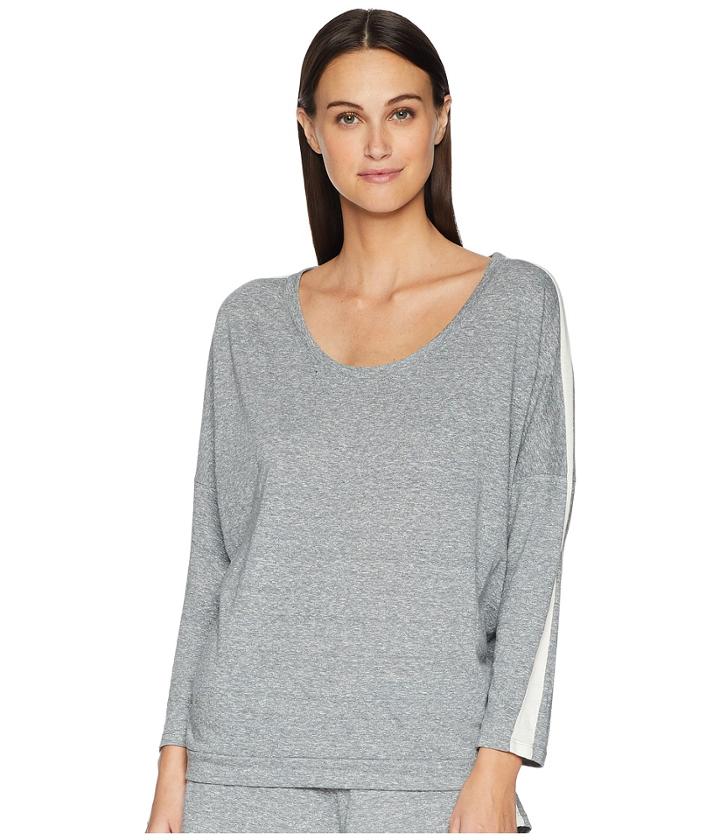 Eberjey Heather Active The Slouchy Tee (heather Grey) Women's T Shirt