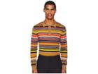 Missoni Forever Striped Long Sleeve Polo Sweater (camel) Men's Sweater
