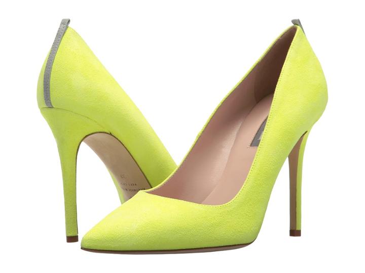 Sjp By Sarah Jessica Parker Fawn 100mm (caution Yellow Suede) Women's Shoes