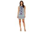 London Times Cotton Sateen Shift Dress (purple/multi) Women's Dress