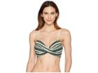 Robin Piccone Livvy D-cup Twist Cami Bra Bikini Top (deep Forest Multi) Women's Swimwear